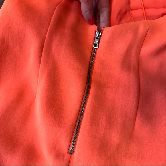 Alice + Olivia Katie Tie Wrap Dress in Coral, Size 2 - Picture 13 of 13